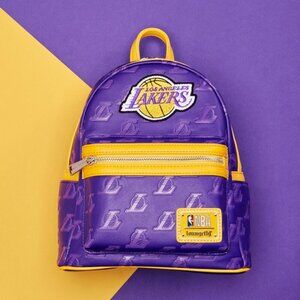 Loungefly LA Lakers NBA Purple and Yellow Mini Backpack